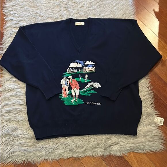 Scott and Charters Vintage Lambswool Sweater - Picture 1 of 6